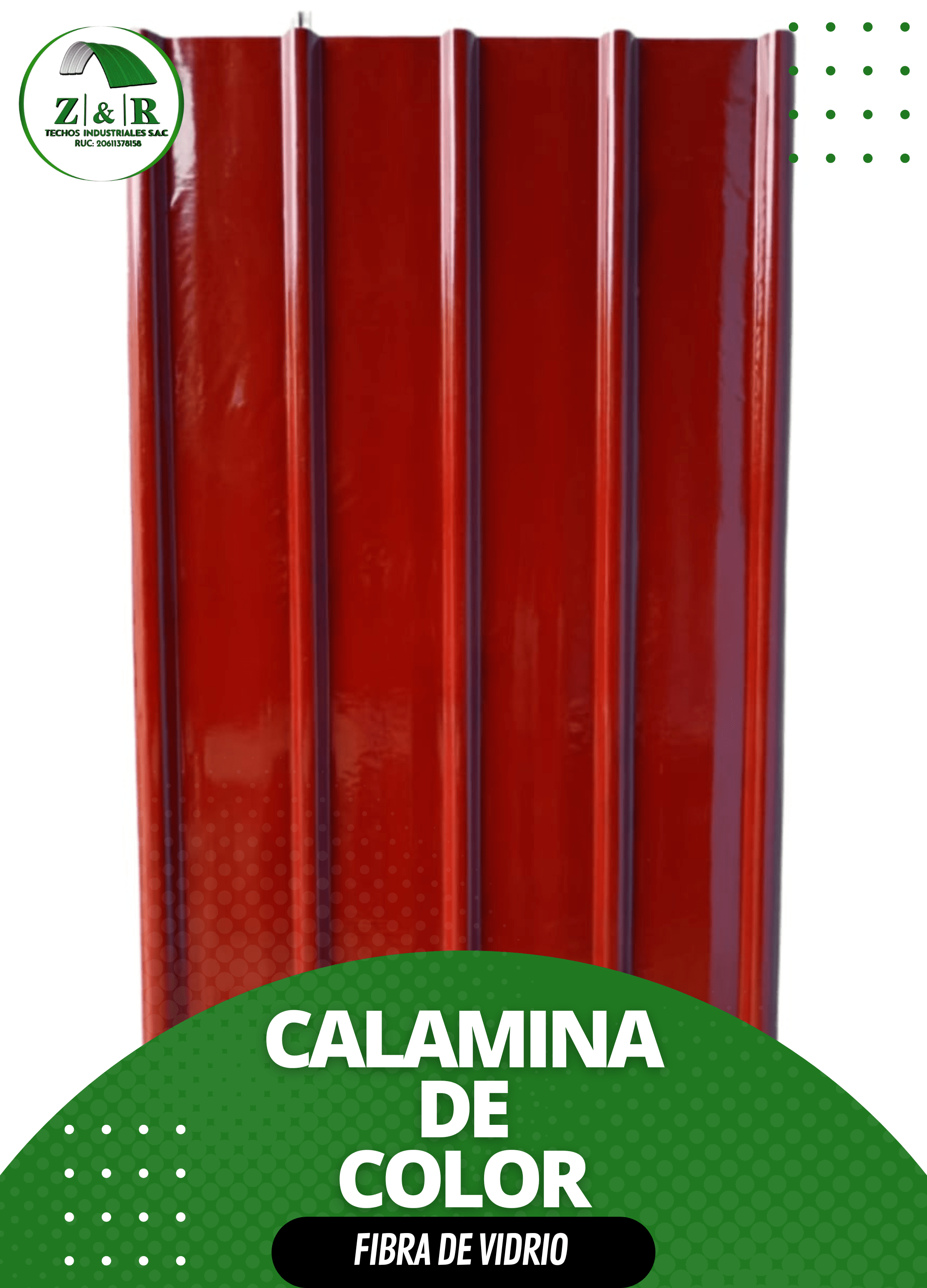 calamina de color rojo